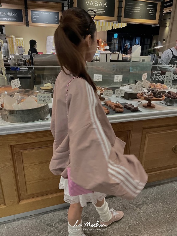 蕾絲線條飛行外套